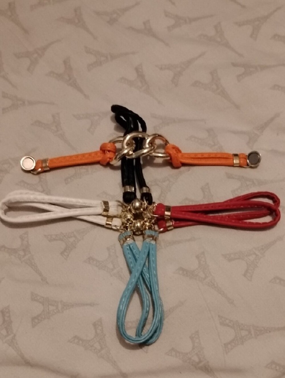 RFM by Roberto HSN Gold Bikini Link Bracelet with Interchangeable Leather Bands - Picture 3 of 4